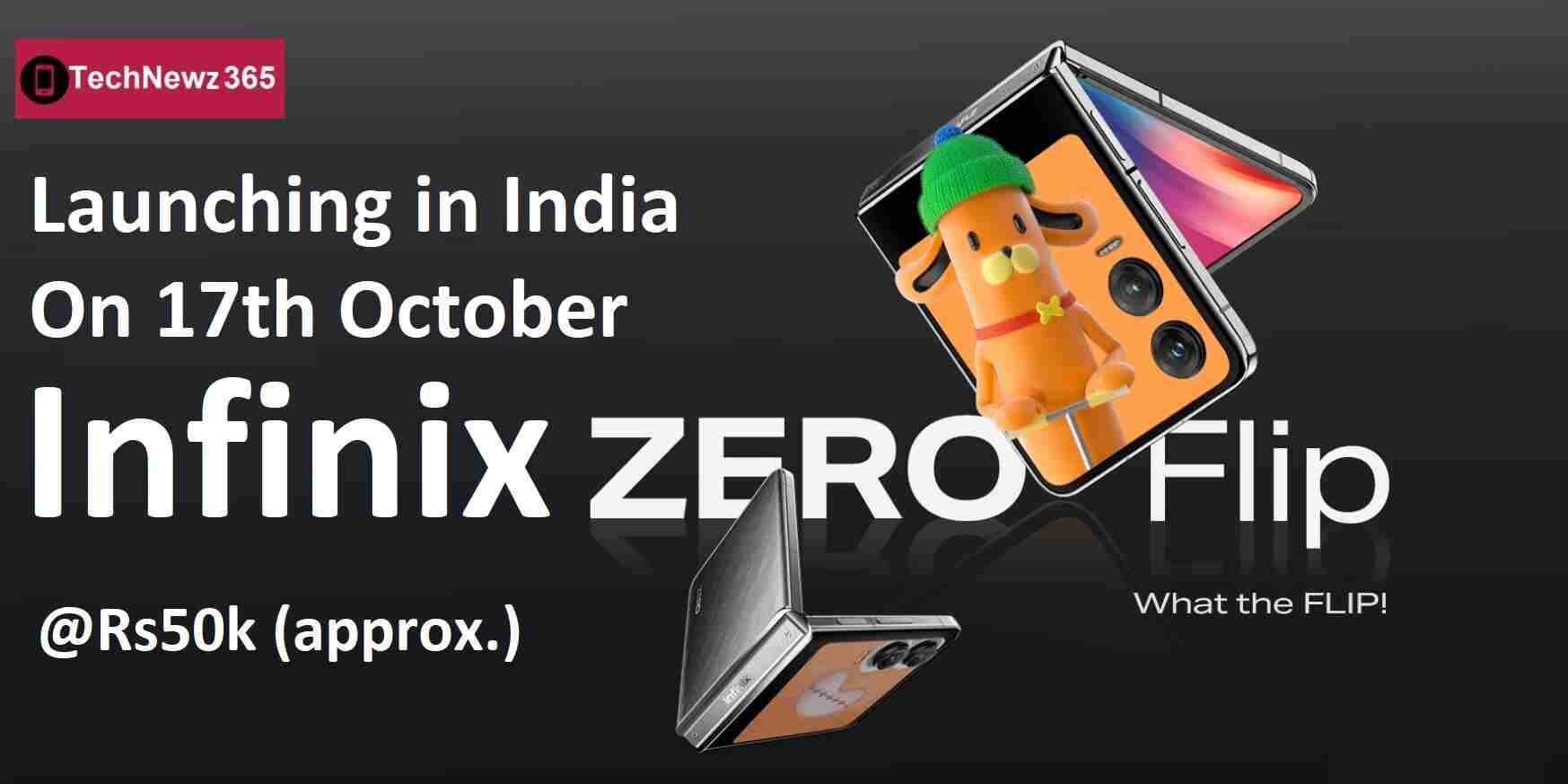 Infinix Zero Flip Foldable Smartphone with 50MP sensor equipped Camera and 8020 Mediatek Processor